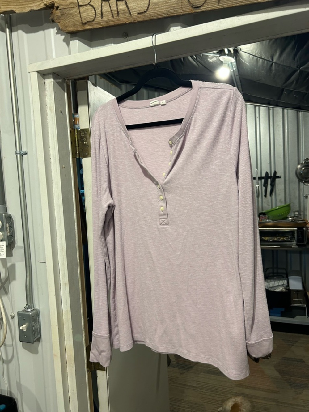 GAP Light Lavender Long Sleeve Henley